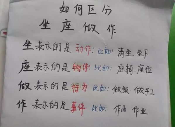 做和作的区别及用法 做坐作座的用法区别口诀二年级
