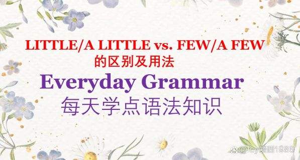 a few some的区别 a few与a little的区别与用法