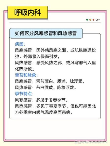 风寒感冒和风热感冒的区别与鉴别 小儿风寒感冒和风热感冒区别
