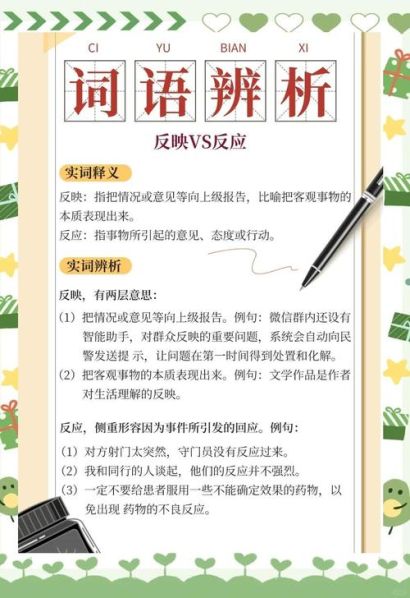 反映问题还是反应问题的区别 向上级反映问题还是反应问题