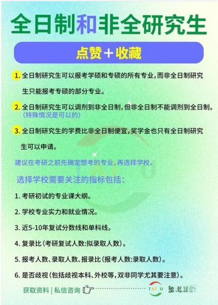 非全日制和全日制研究生的区别 含金量 非全日制本科可以考研吗