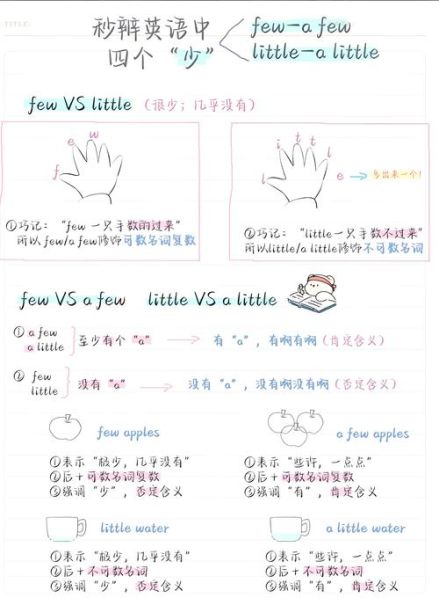 few和a few的区别在哪了 a few和a little区别