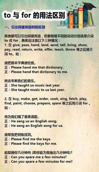to和for的区别和用法小学给 to和for的用法区别口诀