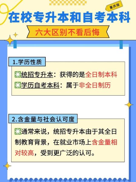 统招本科和自考本科的区别 自考本科的十大害处
