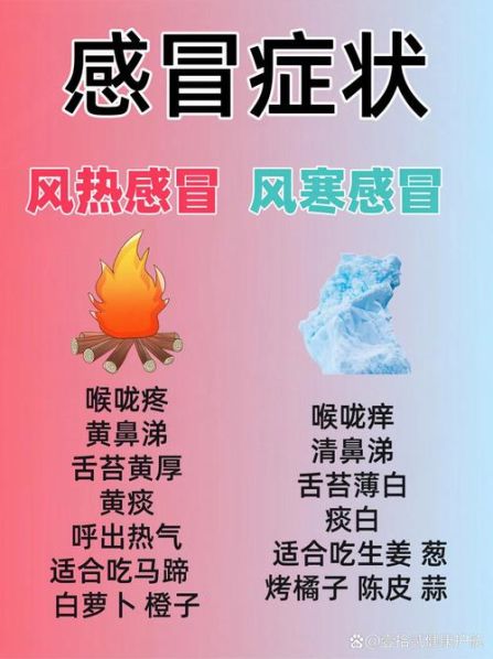 风寒感冒和风热感冒的区别及用药方法图片 风寒感冒风热感冒怎么区分