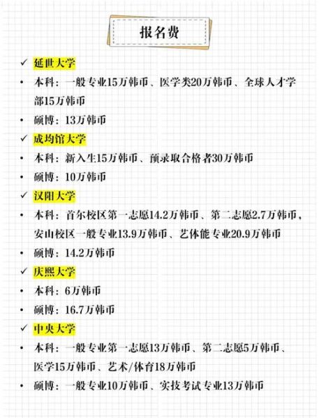 韩国留学一年的费用 到韩国留学一年费用多少