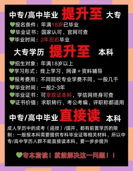 大专接本和升本的区别 中专可以直接升本科吗