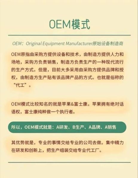 oem和odm的区别百科的区别 odm oem obm 区别