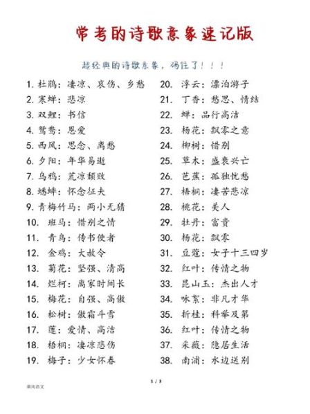 意象和景物的区别 诗歌并非一定要用意象举例
