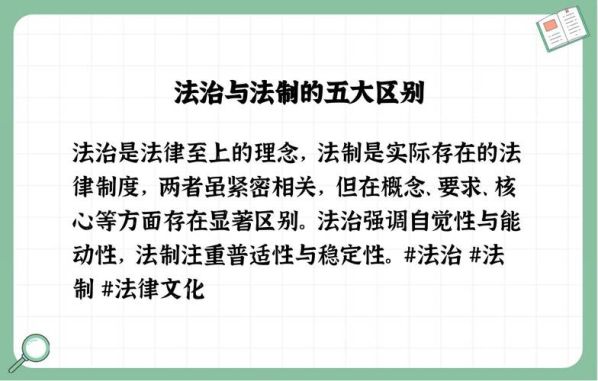 法律法制和法治的区别 法制和法治的概念