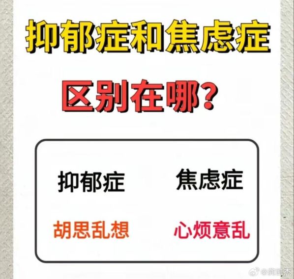 焦虑症和抑郁症的区别在哪青少年:焦虑症和和抑郁症哪个更重?